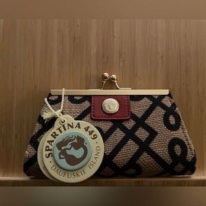 NWT Spartina449 kisslock pouch